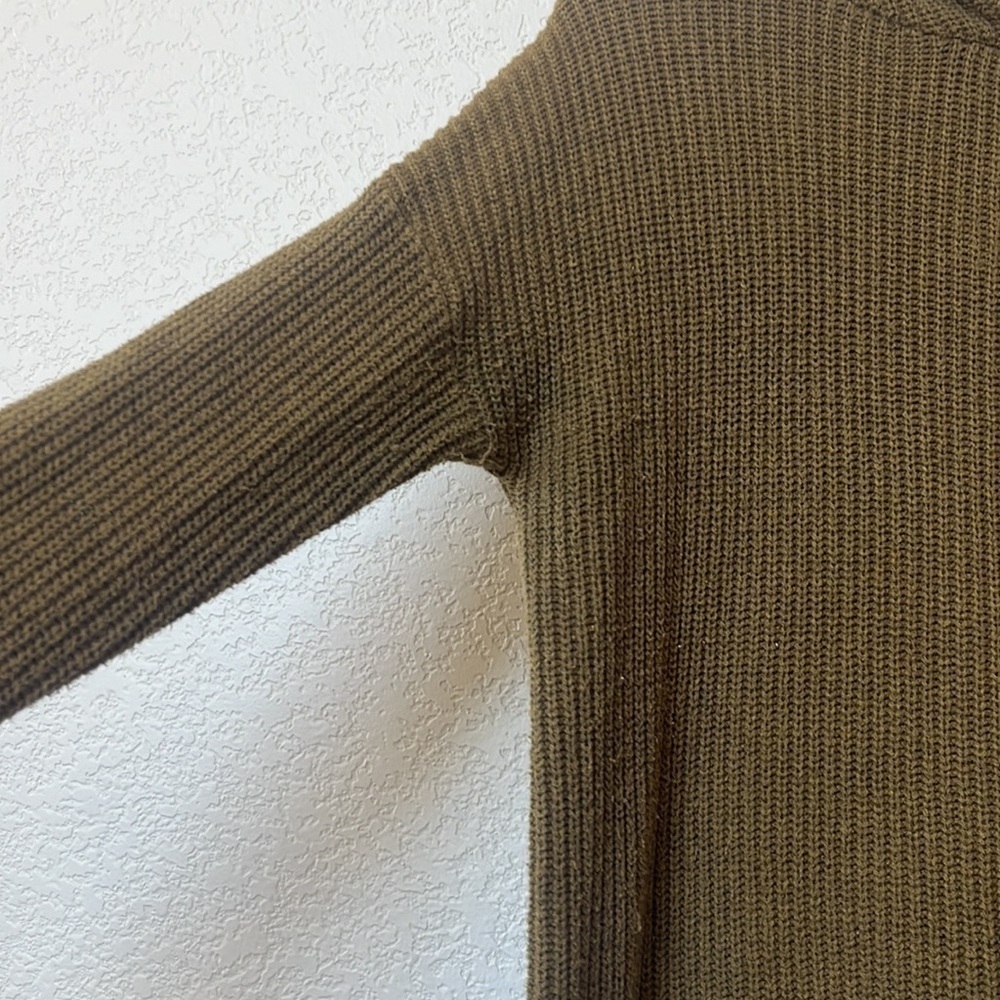 Cynthia Rowley Hoodie Sweater Cable Knit Green size Small - Picture 4 of 12